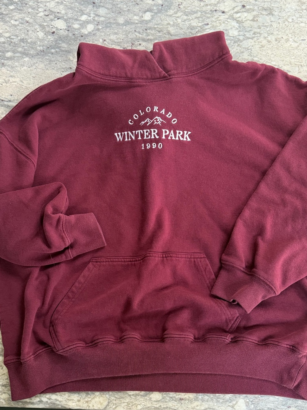 Hollister hoodie Winter Park maroon size M